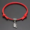 New Witch Charms Pendant Red Thread String Bracciale Lucky Black Coffee Bracciale in corda fatto a mano per gioielli da donna