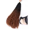 22Quot Boîte de déesse tresses Crochet Coiffes avec extrémité bouclée Bohemian Bodeding Extensions de cheveux 12 Strandspcs ombre tressage Hair4237502