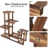 Multi-camadas flor planta titular suporte rack de madeira planta suporte varanda jardim flor planta estande bonsai prateleira de exibição c0125227w