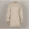 가을 후드 여성 스웨터 여성의 후드 드레스 긴 소매 포켓 탄성 허리 Hoodie New Streetwear 캐주얼 레이디 201019