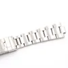 20mm 316l Aço de aço Band Hollow Curved Glide Lock Flop Bracelet Silver Bracelet para Rolx Vine Submarin Oyster1752837