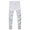 Jeans elasticizzati da uomo Pantaloni in denim bianco moda per pantaloni retrò maschili primaverili e autunnali taglia casual 28-42