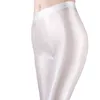 CKAHSBI Spandex Nero Bianco Donna Leggings lucidi satinati Lucido Neon Vita alta Allenamento elasticizzato Collant fitness Pantaloni fitness H1221