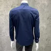 Erkek Casual Gömlek 2022 Bahar Sonbahar Artı Boyutu M-5XL Ince Katı Renk Iş Gömlek Yaka Basit Erkekler Uzun Kollu