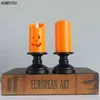 Agmsyeu creatieve halloween kaars licht vakantie partij rekwisieten geleid kleurrijke kaars houder desktop decoratie thuis woonkamer decor H1222