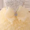 Luxury Ball Gown Flower Girl Dresses for Weddings Party FlowerGirl First Communion Pageant Klänningar för tjejer