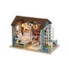 Casa de muñecas en miniatura de bricolaje modelo de juguete de madera mini muebles hechos a mano casa de muñecas casa exquisita para muñecas regalos juguetes para niños T200116