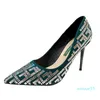 Высокие каблуки женские шпильки платье обувь весенний шинестон французский стиль заостренные ножные туфли для женщин
