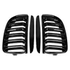 Front Kidney Grille Hood Grills -Double Line for BMW E90 323I 328I 335I 330I 325I 3-Series 2005-2008 (Gloss Black)