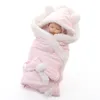 침낭 따뜻한 벨벳 아기 양털 담요 Swaddling Born Soft Solid Bedding Set Cotton Queld Swaddle Wrap 221007