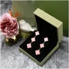 Agood Fashion Earrings for Women Black Clover Earing Stud 925 Sterling Silver Pin High Quality Jewelry Women Earrings1822121