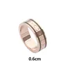 Europe America Fashion Style Men Lady Women Titanium Steel Engraved G Initials Double Edge Black Enamel Narrow Ring US6-US9 4 Color