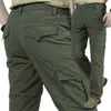 Calças de carga leves militares dos homens verão impermeável respirável calças secas rápidas corredores masculino exército tático calça casual 201110