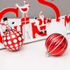30pcs 6cm boules de Noël en plastique 2021 décorations de Noël de Noël pour la maison ornements de pendentif d'arbre de Noël 201127