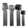 16 pcs Black Cutlery Set Facas Sobremesa Forks Spoons Dinnerware 304 Talheres de Aço Inoxidável Início Cozinha Prataria 211228