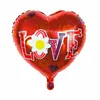 سعيد رومانسية عيد الحب على شكل قلب الألومنيوم احباط الملونة البالونات طفل حفلة عيد الحب البالونات أحبك الخوخ القلب