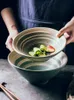 Japanische Ramen Große Haushalts- und Tellergeschirrset Keramik Ajisen Rindfleisch Nudelsuppenschüssel 201214