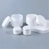 20/30/50/18/150/200 / 250g Recipientes de recarregáveis ​​de plástico branco com tampa de frasco de recipiente de armazenamento de frasco de armazenamento
