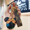 Mode PU Leder Tier Schlüsselanhänger Geschenk Maus Hund Design Keychain Blumentasche Anhänger Charm Schmuck Schlüsselring Halter Für Frauen Männer Zubehör
