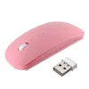 Arrivée Couleur de bonbons Ultra mince Souris et récepteur sans fil 2.4g USB Optique optique Offre spéciale Ordinateur Souris d'ordinateur