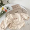 Autumn New Baby Bodysuits Letter Printed Newborn Long Sleeve Jumpsuit Boys Girls Cotton Baby Clothes With Headband LJ201023