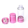 15 30ml Gold Cosmetic Airless Pump Bottle Portable Refillable Pump Dispenser Bottle For Lotion Airless Pink Cosmetic Container SN56780786