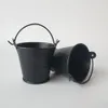 D6H5CM TinySucculents Planters Mini Pails Black Small Buckets for Party Candy Gift Box1129350