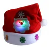 LED ライトクリスマス帽子サンタクロース雪だるまヘラジカ大人子供キャップクリスマスギフトメンズレディースキッズヘアボンネット新年パーティーの装飾