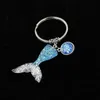 gifts for the party 4 colors Mermaid sequins fashion modern keychains lanyard stainless stee keychain accessories YHM63 ZWL