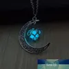 Collier brillant lune chaude, bijoux à breloques, plaqué argent, cadeaux d'halloween, nouvelle collection