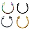 1Pc 4*10mm Narice Piercing A Ferro di Cavallo In Acciaio Inox Naso Borchie Anello Del Cerchio Lip Stud Cartilagine Orecchini Monili per il corpo e Piercing