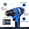 21V Brushless Electric Drill 40NM Cordless Screwdriver 2000mAh Battery Mini Electric Power Screwdriver Drill 5pcs Bit PROSTORMER 201225