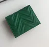 Högkvalitativ Folding Luxury Plånbok Korthållare Äkta Läder Kreditkort Case Mynt Purväska Pouch Zipper Quilted Plånböcker Mjuka Mini Väskor Med Box Present