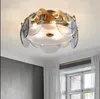 Lustre de teto moderno para sala de estar de sala de estar de vidro de vidro luminária decoração home escovado ouro iluminação interna