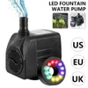 15W LED -ljus nedsänkbar riumvattenpump Garden Fountain Oxygen Riums UseUuk Plug Y200917