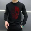 Men's Sweaters Personality Domineering Hip-Hop Thick Shiny Skull Drilling Men's Sweater Comfortable Pullover Casual Sweatshirt1