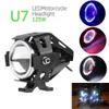 새로운 제한 프로모션 U7 크리어 125W 자동차 오토바이 LED 안개 빛 4 색 동그라미 DRL 오토바이 헤드 라이트 운전 조명 조명 Spotlight MOT20A