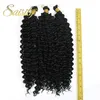 Ланны 14 "Водяная волна вязания крючком для волос наращивание волос косички светлые пучки извращенные кудрявые вязание крючко