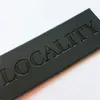 black genuine leather patches and labels wholesale 250pcs notions for jeans