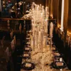 dekoration bröllop dekoration tillbehör baby shower favoriserar bröllopsbordet centerpieces dekorativa böjda rör pärlor akryl bordscenter bitar för evenemang