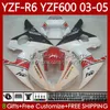 YAMAHA YZF-R6 YZF R 6 600 CC YZF600 YZFR6 03 04 05 Vücut 95NO.62 YZF R6 600CC 2003 2004 2005 Cowcycle YZF-600 03-05 Motosiklet YSF-600 03-05 Motosiklet YSF-600 03-05 Motosiklet Çizim Seti Beyaz Parlak