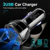 3A USB Автомобильное зарядное устройство Быстрый заряд 4.0 Universal 18W 3 порт для Samsung iPhone 11 в автомобиле быстро зарядки мобильного телефона с розничной коробкой