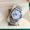 Sıcak Yüksek Kalite Moda Erkek Bayan İzle 41mm Safir Tarih Paslanmaz Çelik Otomatik Saatler Casual Saatler Kutusu Ücretsiz Nakliye Kuponu