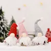 Christmas Bell Handmade Swedish Stuffed Toy Santa Gnome Doll Xmas Tree Hang Pendant New year Decoration JK2010PH