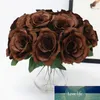 PU Real Touch Artificial Black Rose Tulip Gorgeous Latex Flower Stamens Bröllop Fake Flower Dcor Home Party Memorial 15pcs / Lot