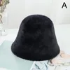 Beanie / Skull Caps Fashion Faux Fur Vinter Bucket Hat för Kvinnor Flicka Solid Tjockat Mjuk Varm Fiske Keps Utomhus Vacation Lady Beanies1