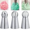 Cupcake Stainless Steel Bakeware Sphere Ball Shape Icing Piping Nozzles Pastry Cream Tips Flower Torch Pastry Tube Decoration Tools 20220121 Q2