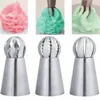 Cupcake Acciaio inossidabile Bakeware Sfera Forma a sfera Glassa Piping Ugelli Punte per crema pasticcera Torcia per fiori Strumenti per la decorazione del tubo della pasticceria 20220121 Q2