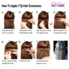 Brasiliansk kinky rak i tips Micro Länkar 100% Remy Human Virgin Hair 4B 4C I Tip Human Hair Extensions Natural Black 1g S