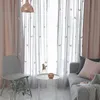 Стерео бабочка тюль занавес для гостиной розовая бабочка пряжа окна карапами для детской комнаты белый / серый вуаль #gi lj201224
